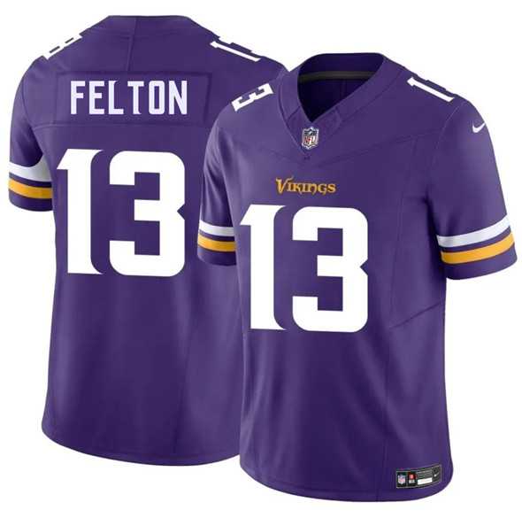 Men & Women & Youth Minnesota Vikings #13 Tai Felton Purple 2025 Draft F.U.S.E. Vapor Untouchable Limited Stitched Jersey